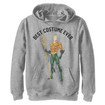 Boys 8-20 DC Comics Aquaman Best Costume Ever Text Poster Graphic Fleece Hoodie