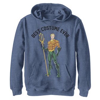 Boys 8-20 DC Comics Aquaman Best Costume Ever Text Poster Graphic Fleece Hoodie