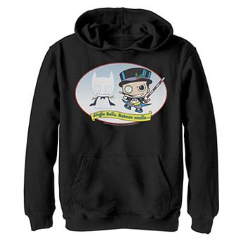 Boys 8-20 DC Comics The Penguin Jingle Bells Batman Smells Christmas Graphic Fleece Hoodie