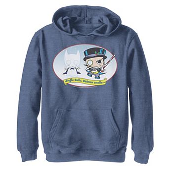 Boys 8-20 DC Comics The Penguin Jingle Bells Batman Smells Christmas Graphic Fleece Hoodie