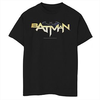 Boys 8-20 DC Comics Batman Modern Chest Text Logo Graphic Tee