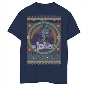 Boys 8-20 Batman The Joker Retro Knit Style Graphic Tee