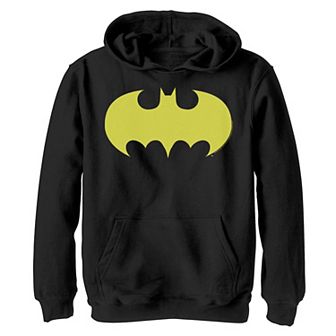 Boys 8-20 DC Comics Batman Solid Chest Logo Graphic Fleece Hoodie