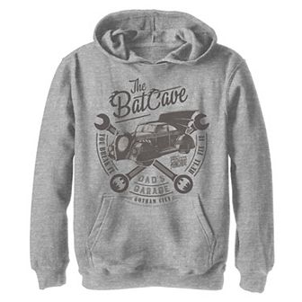 Boys 8-20 DC Comics The Bat Cave Circle Text Poster Graphic Fleece Hoodie
