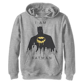Boys 8-20 DC Comics I Am Batman Skyline Poster Graphic Fleece Hoodie