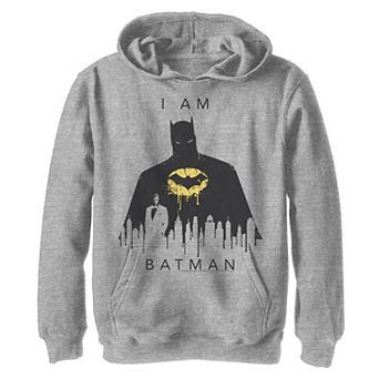 Boys 8-20 DC Comics I Am Batman Skyline Poster Graphic Fleece Hoodie