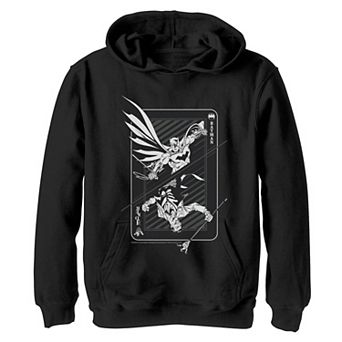 Boys 8-20 DC Comics Batman And Joker Card Poster Graphic Fleece Hoodie