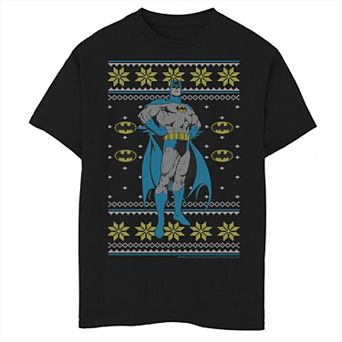 Boys 8-20 DC Comics Batman Power Stance Christmas Sweater Style Graphic Tee