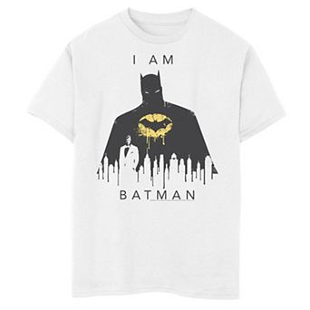 Boys 8-20 DC Comics I Am Batman Skyline Poster Graphic Tee