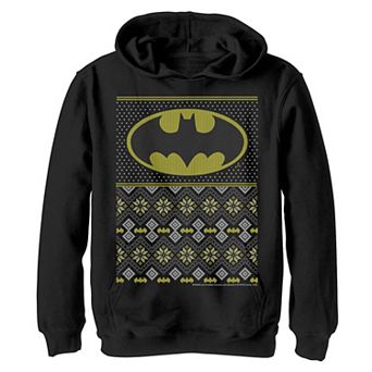 Boys 8-20 DC Comics Batman Christmas Sweater Style Graphic Fleece Hoodie