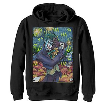 Boys 8-20 DC Comics The Joker Starry Night Style Portrait Graphic Fleece Hoodie