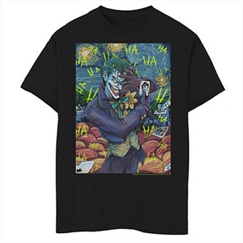 Boys 8-20 DC Comics The Joker Starry Night Style Portrait Graphic Tee