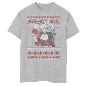 Boys 8-20 Batman Harley Quinn Ornament Knit Style Graphic Tee
