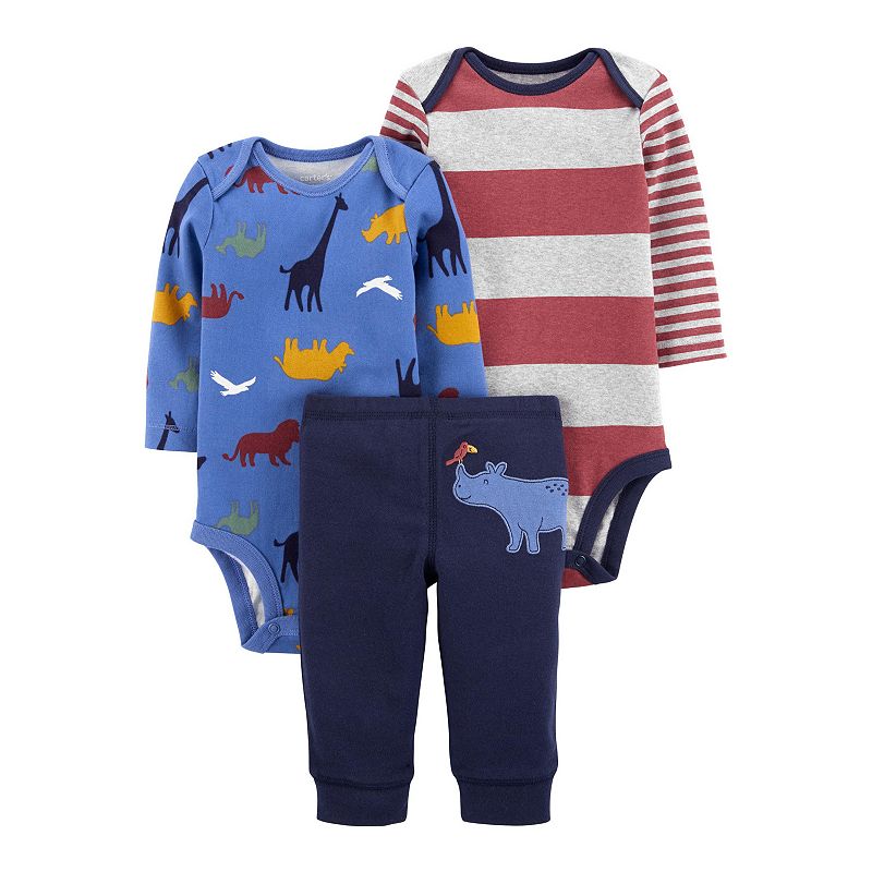 Baby Boy Carters 3-Piece Zoo Animals Outfit Set, Infant Boys, Size: Newbo