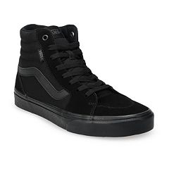 All black high on sale top vans