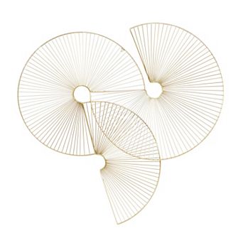 CosmoLiving by Cosmopolitan Contemporary Gold Metal Wall Decor