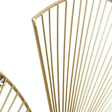 CosmoLiving by Cosmopolitan Contemporary Gold Metal Wall Decor