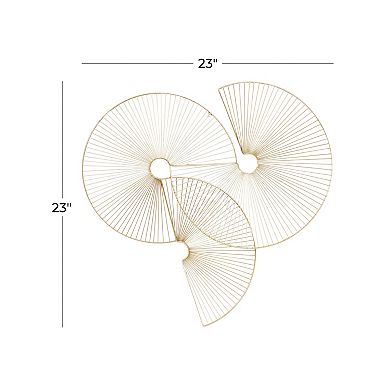 CosmoLiving by Cosmopolitan Contemporary Gold Metal Wall Decor