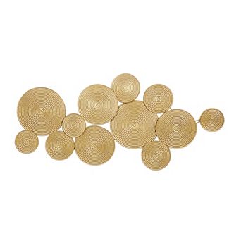 CosmoLiving by Cosmopolitan Gold Finish Contemporary Wall Decor