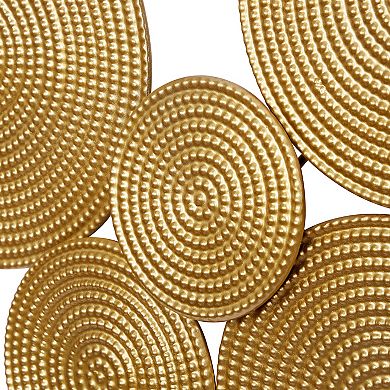 CosmoLiving by Cosmopolitan Gold Finish Contemporary Wall Decor