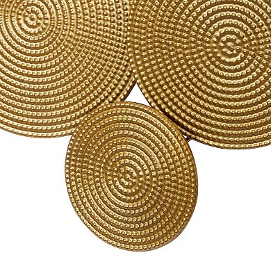 CosmoLiving by Cosmopolitan Gold Finish Contemporary Wall Decor