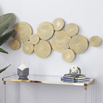 CosmoLiving by Cosmopolitan Gold Finish Contemporary Wall Decor
