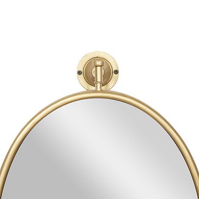 Stella & Eve 29" x 15" Gold Finish Contemporary Wall Mirror