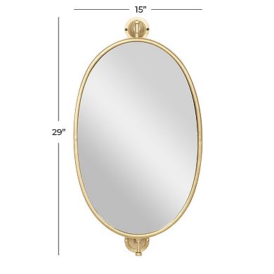 Stella & Eve 29" x 15" Gold Finish Contemporary Wall Mirror