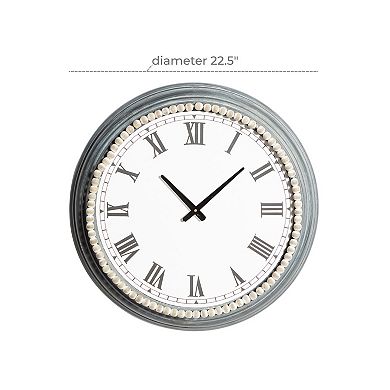 Stella & Eve Farmhouse Beaded Wall Clock