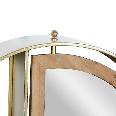 Stella & Eve Gold Finish Contemporary Mirror & Wall Shelf