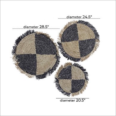 Stella & Eve Two Tone Woven Wall Decor 3-piece Set