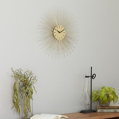 Stella & Eve Gold Finish Contemporary Wall Clock