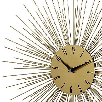 Stella & Eve Gold Finish Contemporary Wall Clock