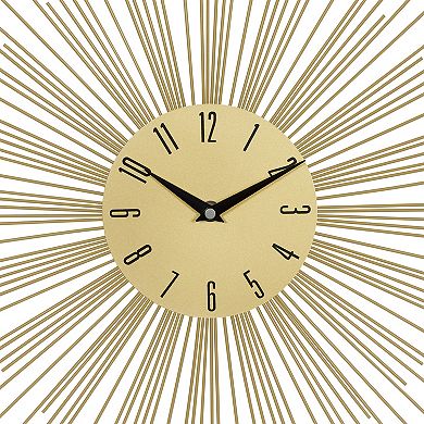 Stella & Eve Gold Finish Contemporary Wall Clock