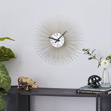 Stella & Eve Gold Finish Contemporary Wall Clock