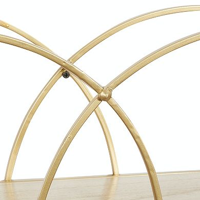 CosmoLiving by Cosmopolitan Gold Finish Double Wall Shelf