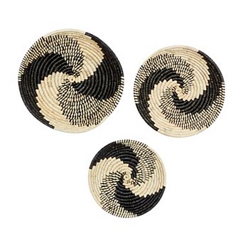 Stella & Eve Black Woven Wall Decor 3 pc Set