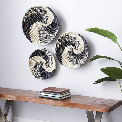 Stella & Eve Black Woven Wall Decor 3-piece Set