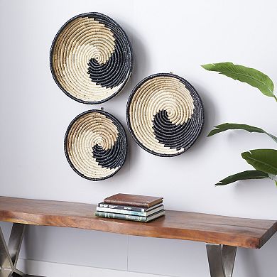 Stella & Eve Black Tan Woven Wall Decor 3-piece Set