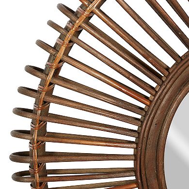 Stella & Eve Woven Wood Wall Mirror