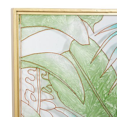 CosmoLiving by Cosmopolitan Green Leaf Wall Decor 3-piece Set
