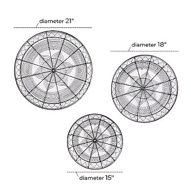 Stella & Eve Eclectic Sun Wall Decor 3-piece Set