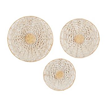 Stella & Eve Cream Woven Wall Decor 3 pc Set