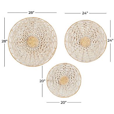 Stella & Eve Cream Woven Wall Decor 3-piece Set