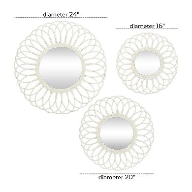 Stella & Eve Curved Wood Wall Mirror 3-piece Set