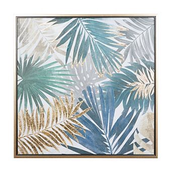 Stella & Eve Metallic Leaf Canvas Wall Art