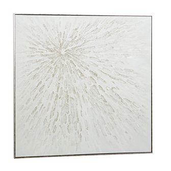 CosmoLiving by Cosmopolitan Sunburst White Canvas Wall Art
