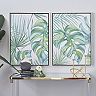 CosmoLiving by Cosmopolitan Green Leaf Canvas Wall Art 2-piece Set