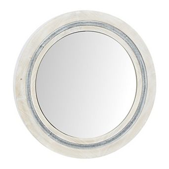 Stella & Eve White Wood Farmhouse Wall Mirror
