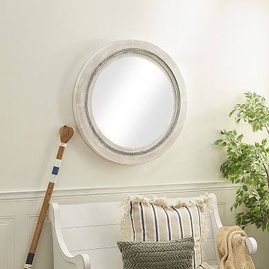 Stella & Eve White Wood Farmhouse Wall Mirror
